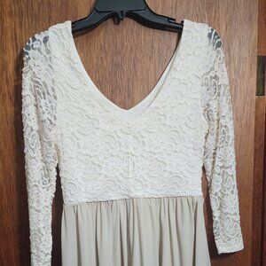 Short beige dress